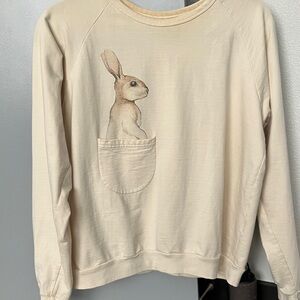 Wild Hare 100% Cotton Sweatshirt Cream Color Medium
